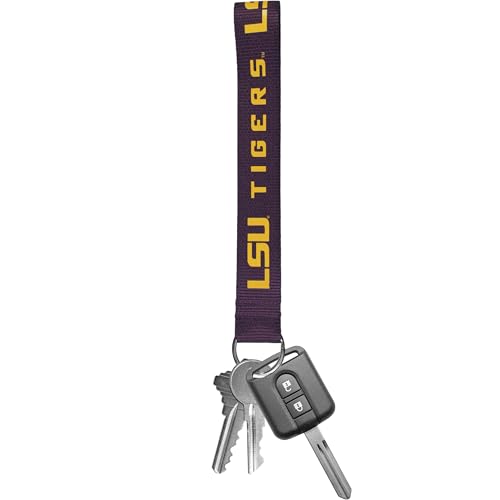 Durable LSU Tigers Lanyard Key Chain - 8 Inches Purple