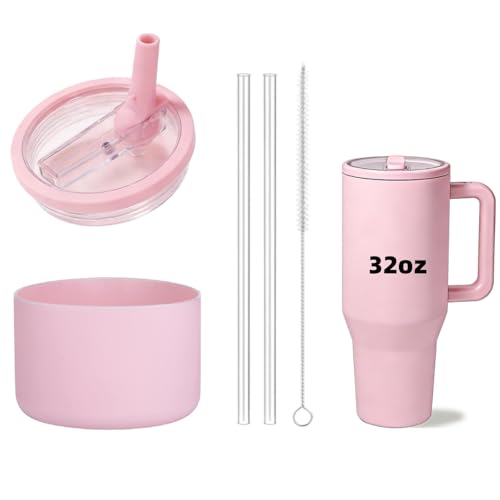 Pink 32oz HydroJug Travel Replacement Lid with Straw & Silicone Boot - Faboumiu
