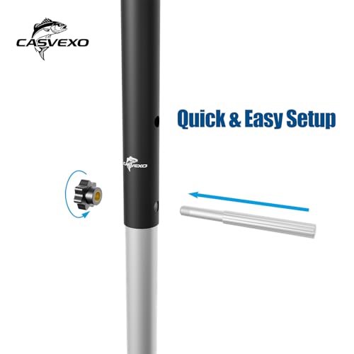 Casvexo 1/2 Pack Aluminum Sand Spikes for Surf Fishing Rod Holder, Telescopic & Portable, Adjustable with Storage Bag