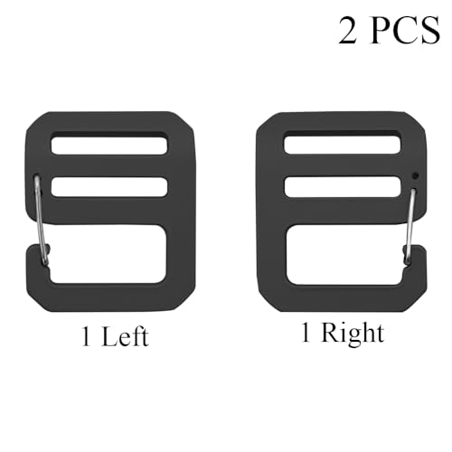 G Hook Buckles - Tactical Adjustable Webbing Clip 1 Inch - Black