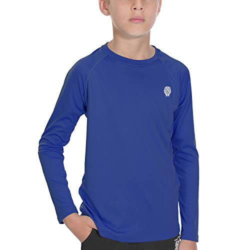 Youth Boys SPF 50+ Sun Protection Rashguard Shirt - Small Royal Blue