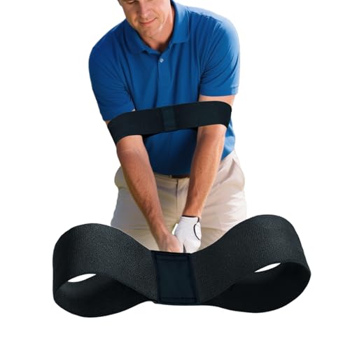 Golf Arm Band Training Aid - Elastic Swing Trainer, Black
