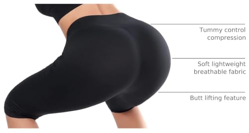FULLSOFT 2 Pack Women's High Waist Knee-Length Capri Leggings with Pockets - Size Large-X-Large, Black/Navy Blue