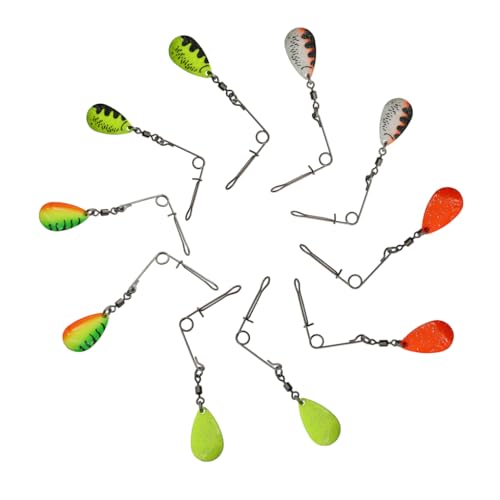 Lowifar Coated Water 10pcs Fishing Spinner Blades for Spinnerbait & Lures