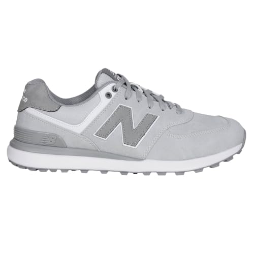 Men's 574 Greens V2 Golf Shoes - Waterproof, Light Grey, 10 Wide