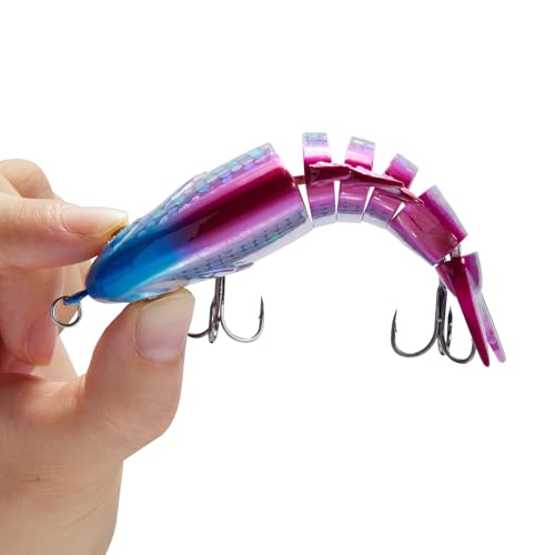 Swimbait Fishing Lure with Built-in Steel Balls - Pink/Silver 3.9in 1.3oz