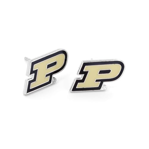 NCAA Team Logo Post Earrings - Purdue Boilermakers - Silver