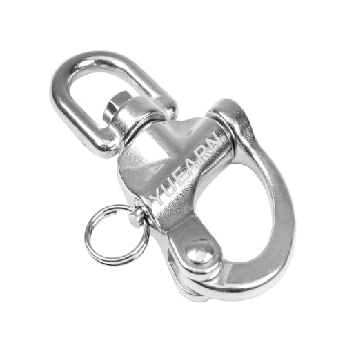 316 Stainless Steel Quick Release Snap Shackle - 2 Pcs, 2.75"