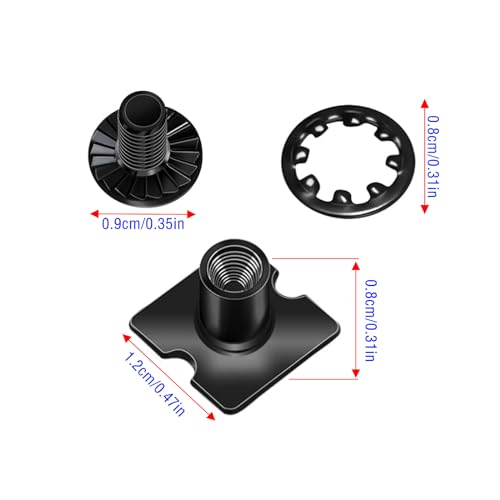 Football Back Plate Screws - Universal Fit, Black