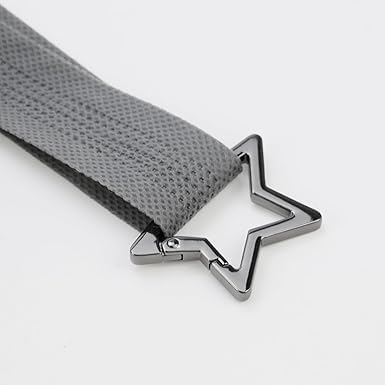 Star Carabiner Keychain - Stainless Steel Star Shaped Snap Hook - Silver