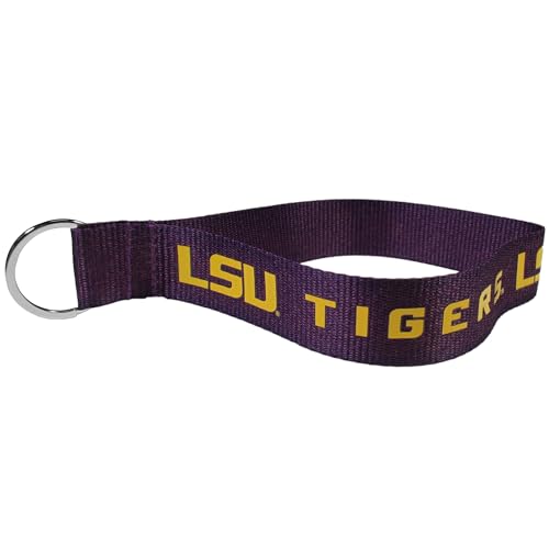Durable LSU Tigers Lanyard Key Chain - 8 Inches Purple
