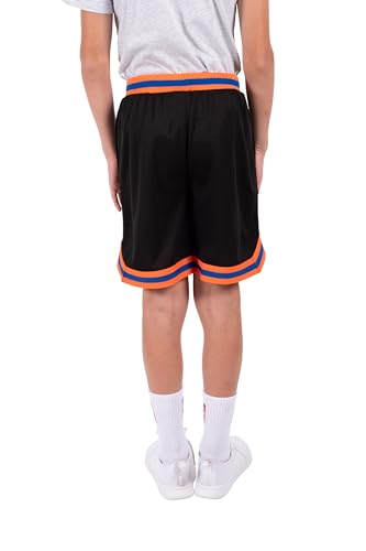 NBA Official Soft Air Mesh Basketball Shorts - New York Knicks, 14-16, Black