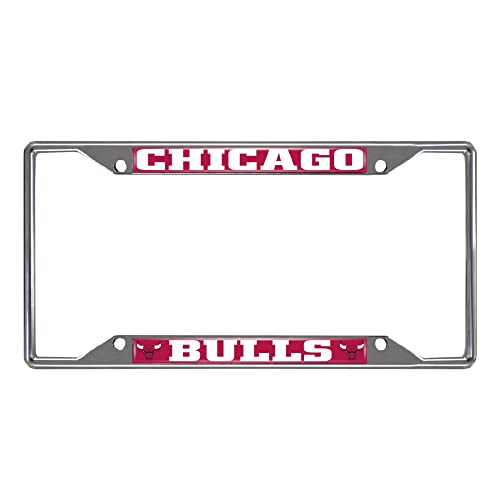 NBA Chrome Metal License Plate Frame - Chicago Bulls
