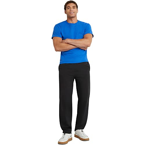 Men's EcoSmart Fleece Sweatpants with Pockets - Large Black