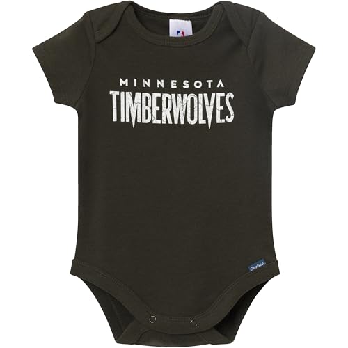 Gerber Baby Girls & Boys 2-Pack Short Sleeve Bodysuits - Minnesota Timberwolves 6-12 Months