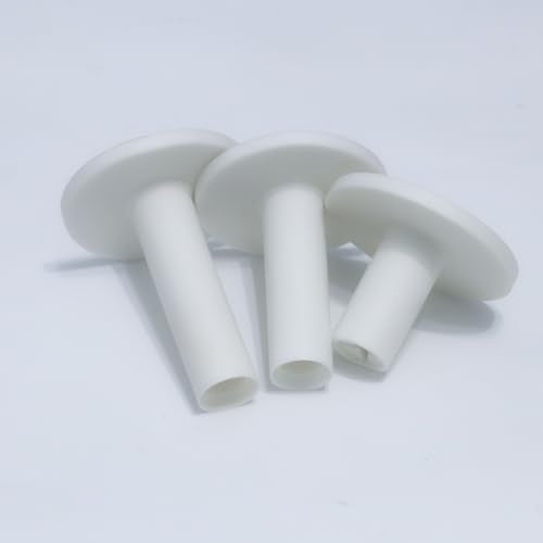 3-Piece Rubber Golf Tee Set - Mixed Sizes for Swing Practice - White
