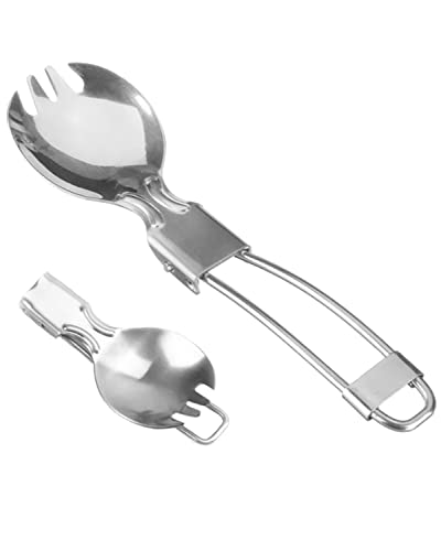 Ultralight Stainless Steel Folding Spork for Camping - TP Fold Fork