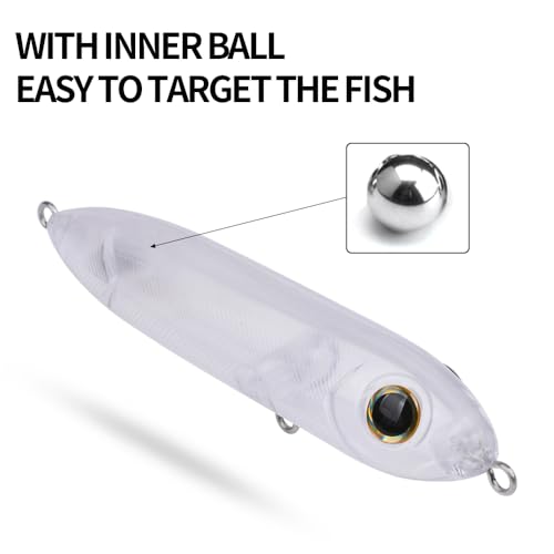 Catfish Rattling Line Float Lure - Unpainted Blank 4 Inch (6-Pack)