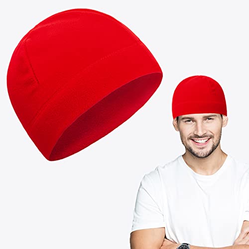 Tactical Polartec Fleece Beanie Hat - One Size / Red