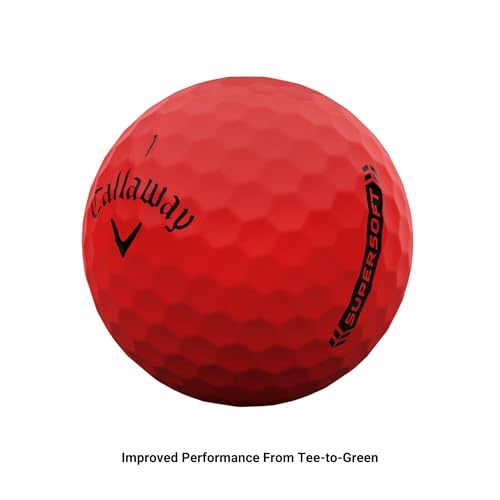 Supersoft Golf Balls - Red, One Dozen (2023 Edition)