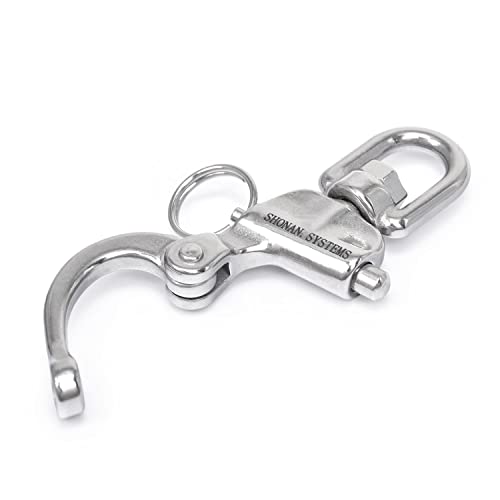 Stainless Steel Swivel Eye Snap Shackles - 2.75 Inch, 2 Pack