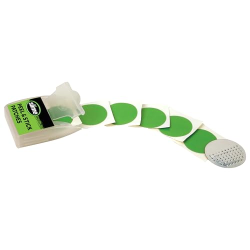 Bike Tube Puncture Repair Kit - 1" Pre-Glued Patches with Metal Scuffer