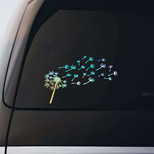 Dandelion Vinyl Decal - Holographic Sticker for Cars & Laptops