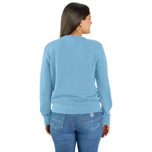Carhartt Women's Relaxed Fit French Terry Crewneck Sweatshirt - Large / Fresh Water
