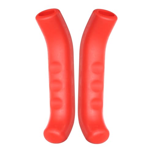 Silicone Bike Brake Lever Cover - Anti-Slip Red, 1 Pair