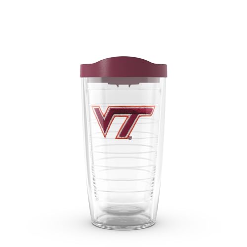 Tervis 16oz Virginia Tech University Insulated Tumbler - Made in USA, Maroon Lid