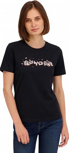Women's Floral Logo Graphic Tee - Large / Black