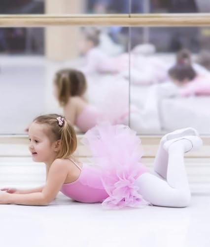Super Soft Ballet Tights for Girls - White, 4-6 Years