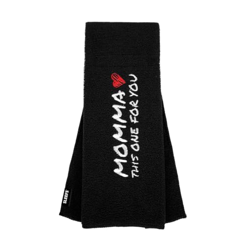 Football Towel - Cotton Quarterback Towel with Hook & Loop Closure - Momma Black