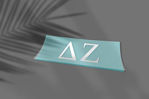 Delta Zeta Sorority Sticker Decal - 2.5 Inches Tall, White