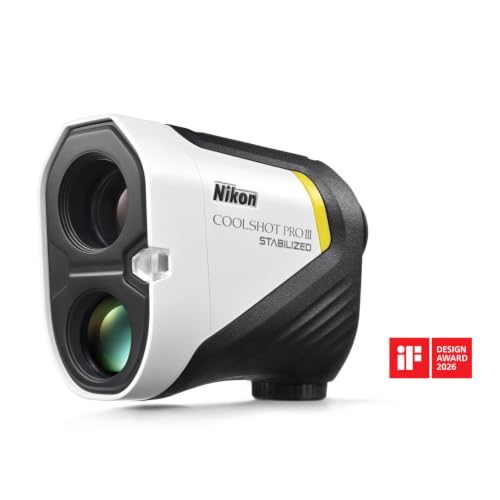 Golf Laser Rangefinder - Nikon COOLSHOT PROIII STABILIZED, Waterproof, 6X Monocular, Slope Compensation & Hyper Read