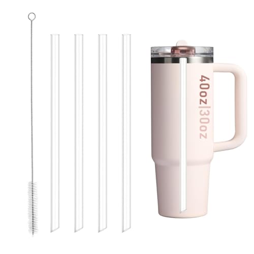 Reusable Straws for Stanley Quencher ProTour 40oz - Clear - 4 Pack