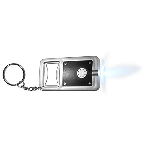 Kansas City Chiefs Flashlight Key Chain with Bottle Opener - Black
