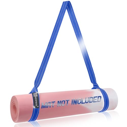 Yoga Mat Sling Strap - Easy-Cinch Carrying Holder for Yoga Mats - Blue