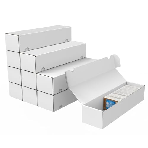 10-Pack Trading Card Storage Box for 1100 Game Cards - Durable Corrugated Design