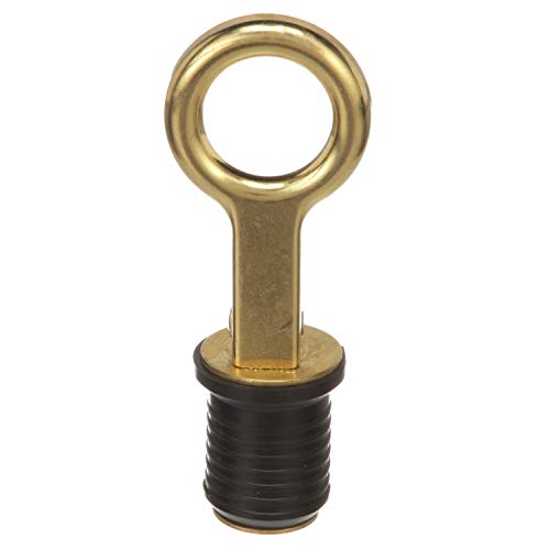 Snap-Handle Drain Plug for 1-Inch Drains - Durable Brass & Rubber