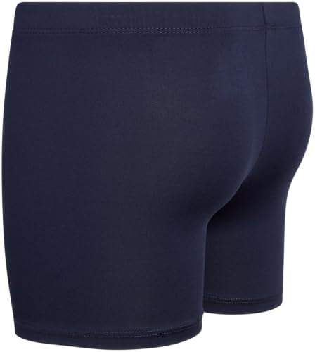Girls Athletic Bike Shorts 2 Pack - Soft Stretch, Navy 6X