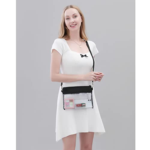 Clear Stadium Bag - Transparent Crossbody Purse for Events