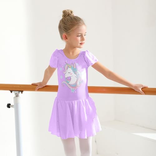 Girls' Dance Leotard - Toddler Gymnastics Ballet Outfit 2-9 Years