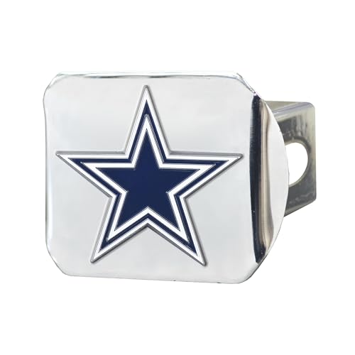NFL Hitch Cover - Dallas Cowboys 3.4"x4" Blue Chrome Logo