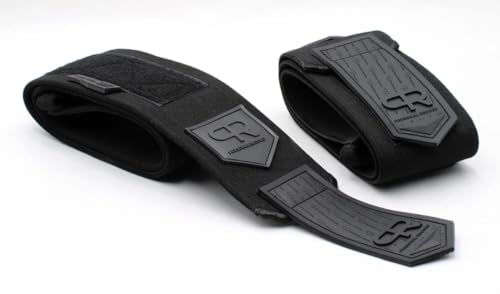 Elbow Wraps for Weightlifting - Heavy Duty, 25% More Elasticity, All Black
