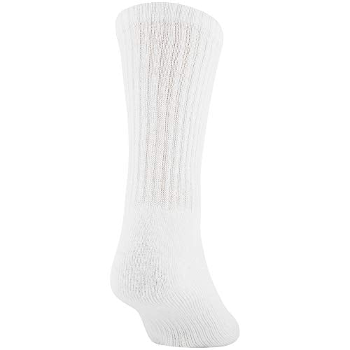 Gildan Men's Active Cotton Crew Socks 10-Pack White, Shoe Size 6-12