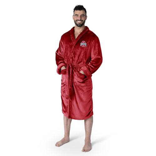 Silk Touch Bathrobe - Officially Licensed NCAA Ohio State Buckeyes - Large-X-Large