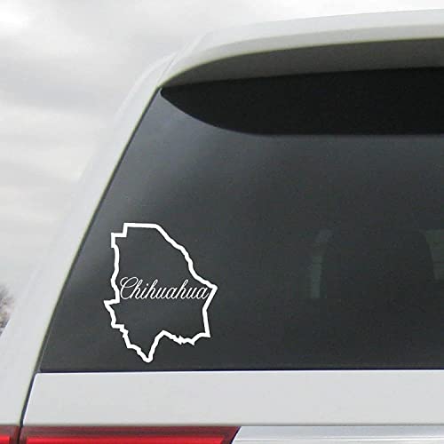 Chihuahua Decal Mexico Estado - Vinyl Sticker 5.3"W X 6.5"H