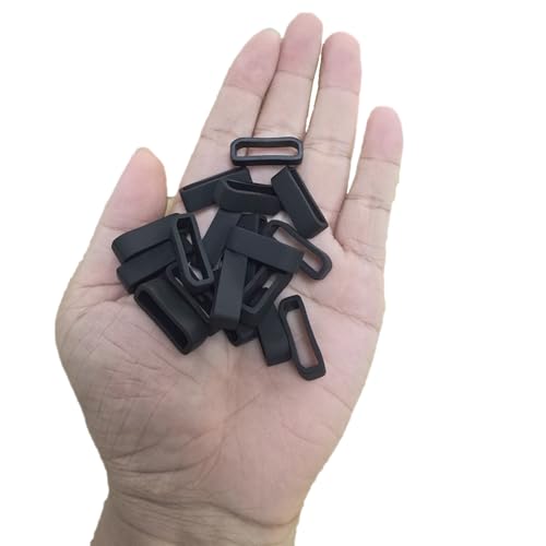 22mm Watch Band Keeper Loops - 10pcs Silicone Fasteners