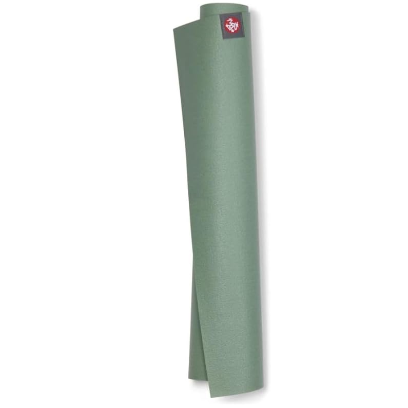 eKO SuperLite Yoga Mat - 1.5mm Natural Rubber, Foldable & Travel Friendly - Leaf Green, 71" x 24"